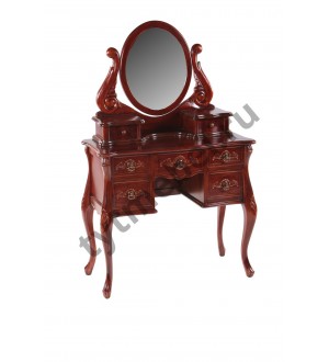 WA 016 туалетный столик с зеркалом (массив красного дерева) ANTIQUE (вишня)